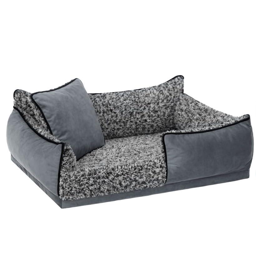 Sales Core Bett für kleine und mittelgroße Hunde, Stilvolles Sofa für Tiere mit einem bequemen Kissen, Schlafplatz für Ihr Haustier mit Einer weichen Matratze, Langlebiges und Elegantes für Hunde