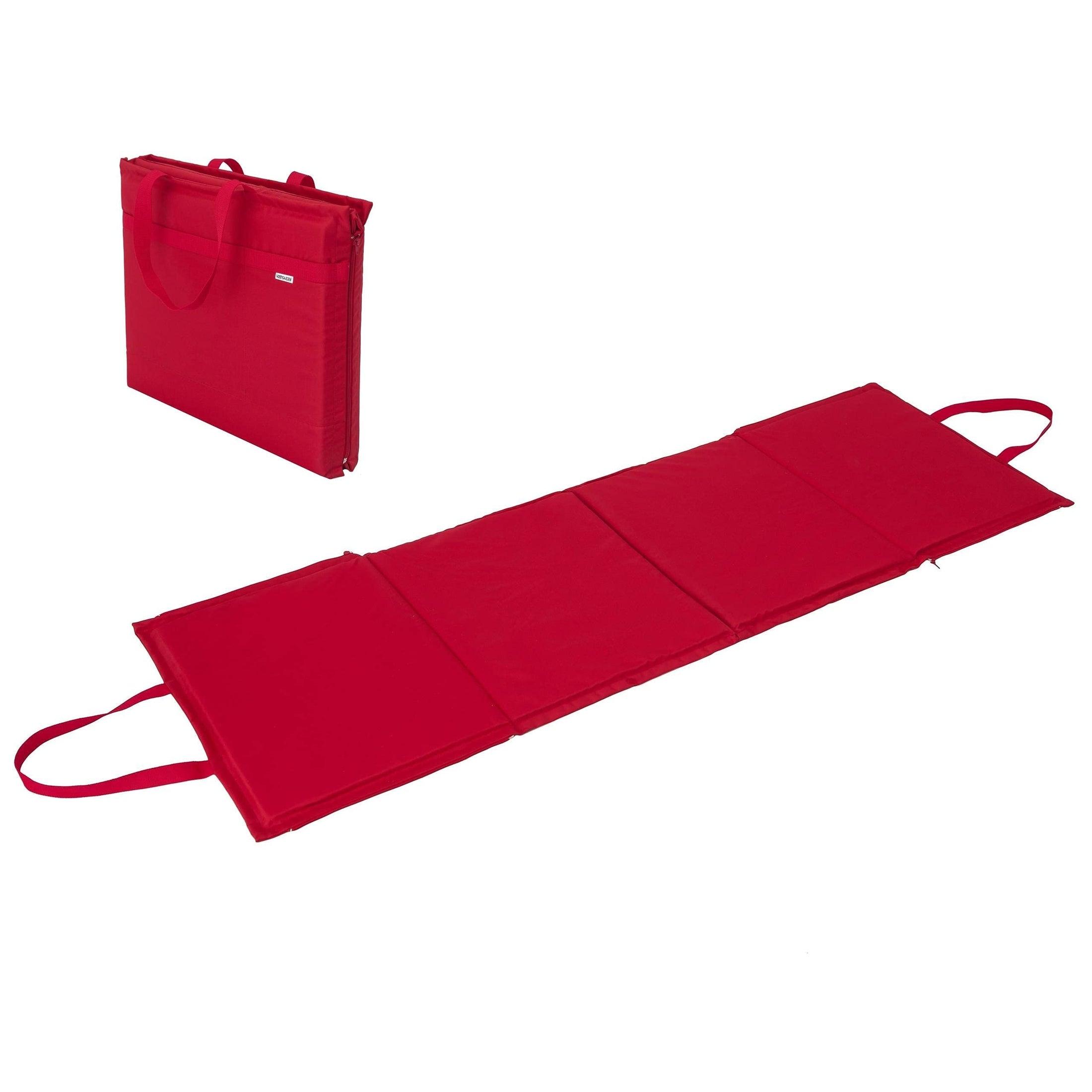 Sales Core Strandmatte faltbar auf die Größe Einer 2in1 Tasche, Strandtasche, Loungematte, Gartenliege, Gartenkissen, Picknickkissen mit Kissenfunktion